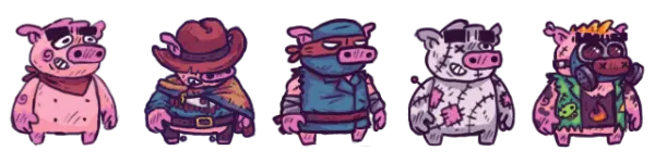 Card Hog - 5 свиней