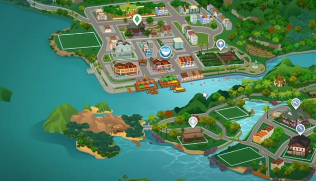 The Sims 4 "В оренду" - карта з ділянками