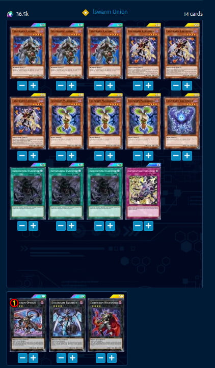Основні карти для колоди Evilswarm «Злий Рій» в Yu-gi-oh Duel Links