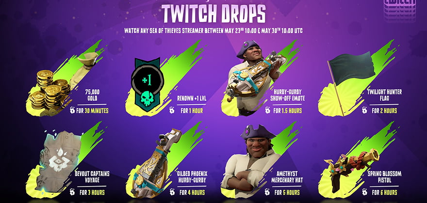 Twitch Drops для Sea of Thieves